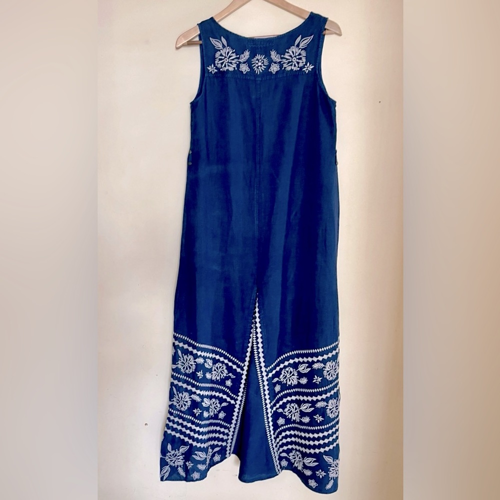 JOHNNY WAS Embroidered Petra Linen Maxi Dress - Picture 5 of 13